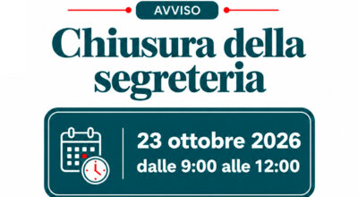 Chiusura della Segreteria
